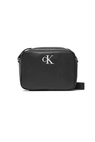 CK Jeans γυναικεία crossbody τσάντα με μεταλλικό μονόγραμμα - K60K610683 Μαύρο